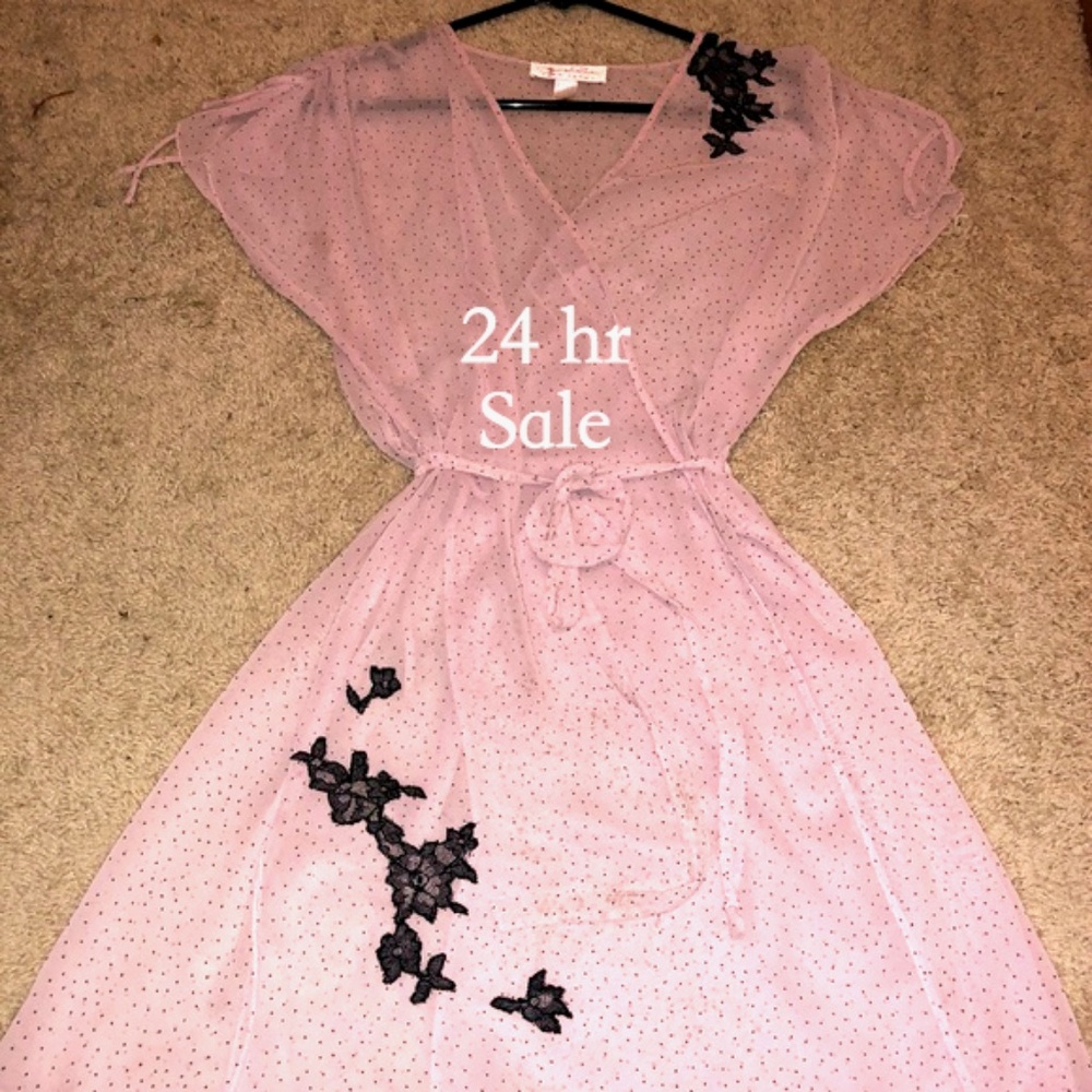 Oscar de la Renta Pink Label chiffon robe M